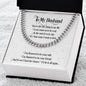 To My Husband | I'd Do It All Again - Cuban Link Chain